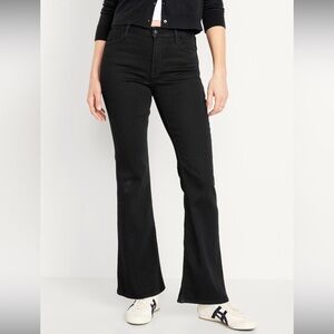 Old Navy Women's High-Rise Black Flare Jeans